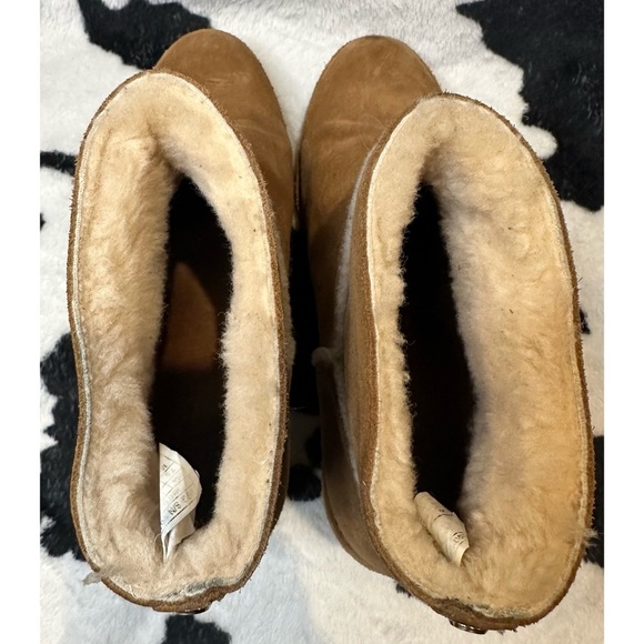 UGG Women's Kasen Suede and Sheepskin Block Heel Booties Size 7.5 - Picture 5 of 8